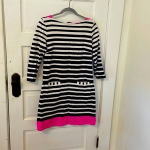 Lilly Pulitzer boat neck preppy striped jersey shift dress